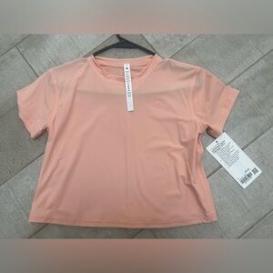 Brand new with tags! Peach Lululemon lightweight tennis tee